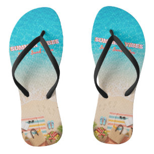 Aesthetic Beach Summer Mens Flip Flops