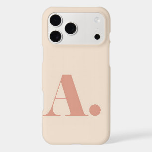 Aesthetic Beige Terracotta Minimalist Initial Lett