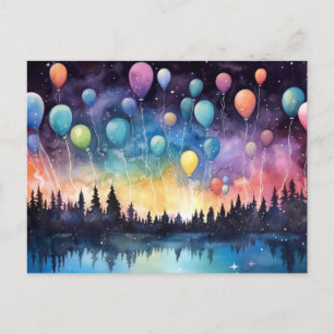Aesthetic  Birthday Lake Landscape Greeting Card