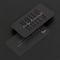 Aesthetic Black Pink Beauty Salon Logo Loyalty 