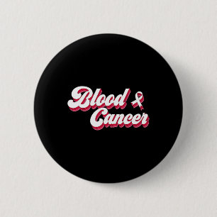 Aesthetic Blood Cancer Awareness Red Ribbon Tee Me 6 Cm Round Badge