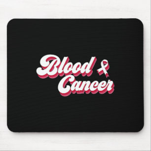 Aesthetic Blood Cancer Awareness Red Ribbon Tee Me Mouse Pad