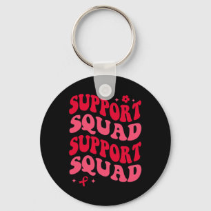 Aesthetic Blood Cancer Awareness Support Squad Mat Key Ring