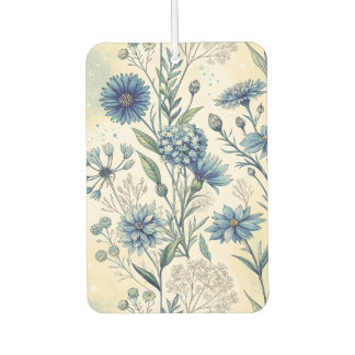 Aesthetic Blue Wildflowers Car Air Freshener