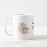 Aesthetic Boho Art Pastel Brown Leaf Painting Coffee Mug<br><div class="desc">A mug with a boho design that gives an aesthetic impression,  combined with pastel brown and a hint of pink. Perfect for a gift for a painter who is very dedicated to painting.</div>