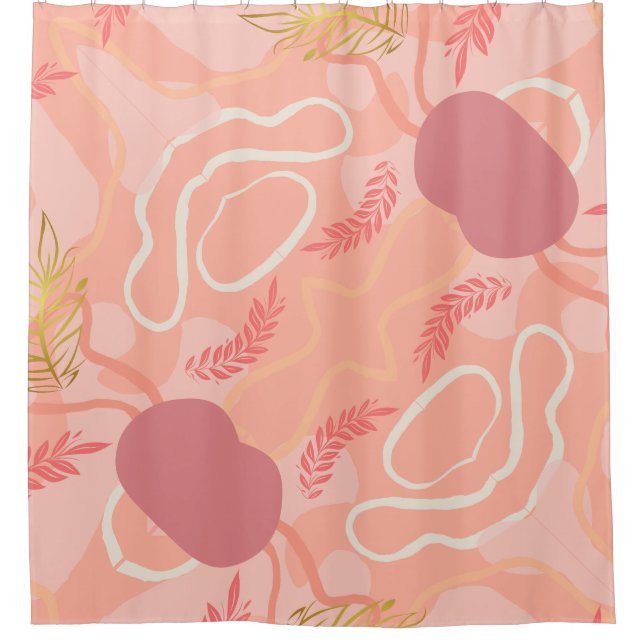 Aesthetic Boho Wildflowers Shower Curtain (Front)