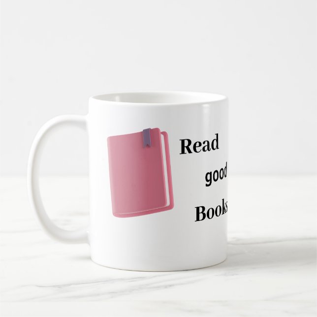 Aesthetic Book Lover Coffee Mug | just one more  (Left)