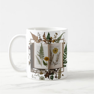 Aesthetic Bookish Coffee Mug – Whimsical Kitten