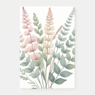 ​Aesthetic Botanical Ferns Floral Pattern Post-it  Notes