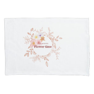 Aesthetic Botanical Floral Wreath Throw Pillow Pillowcase