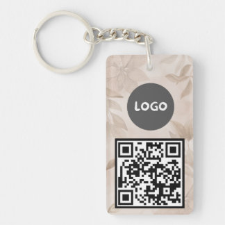 Aesthetic Brown Background Business Single-Sided Key Ring