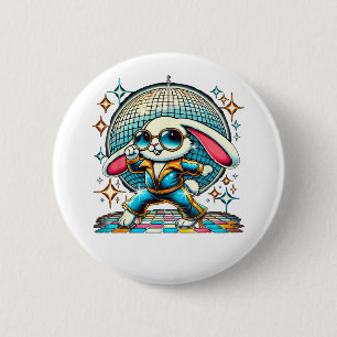 Aesthetic Bunny Disco 6 Cm Round Badge