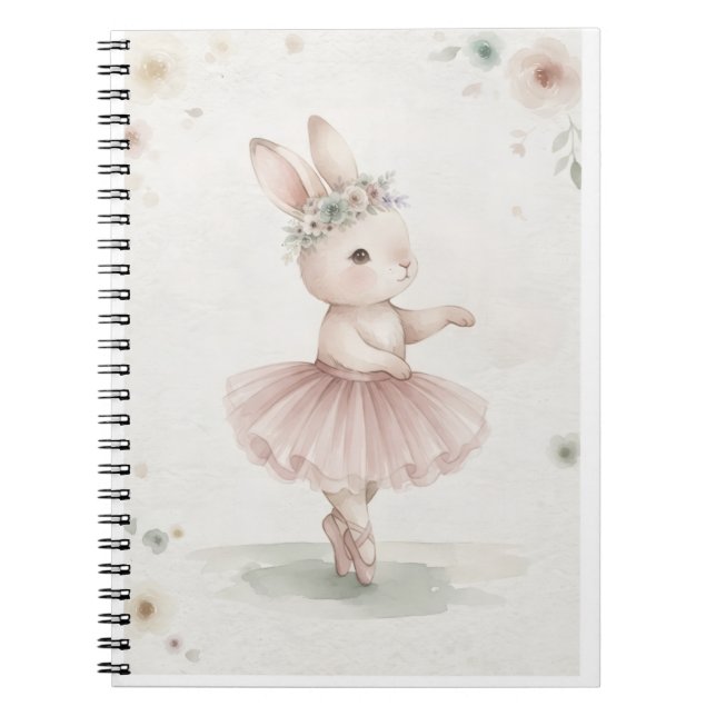 Aesthetic bunny notebook for girls (Front)