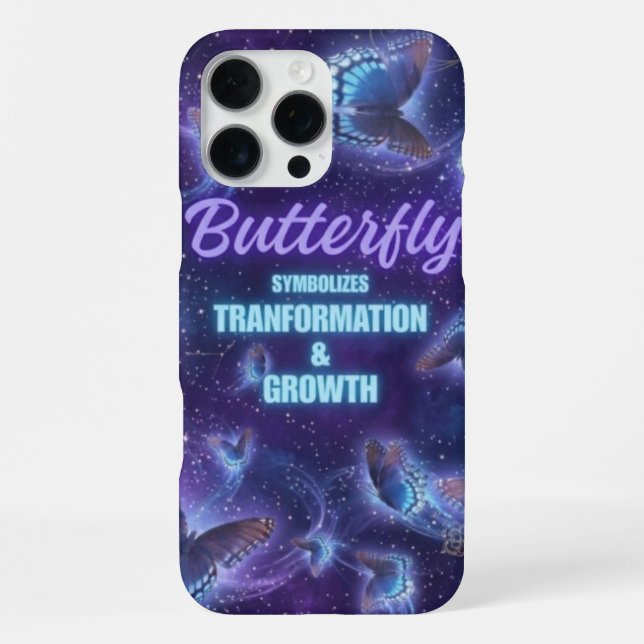 Aesthetic Butterfly Transformation and Growth  iPhone Case (Back)