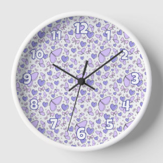 Aesthetic Butterfly Violet Theme Clock