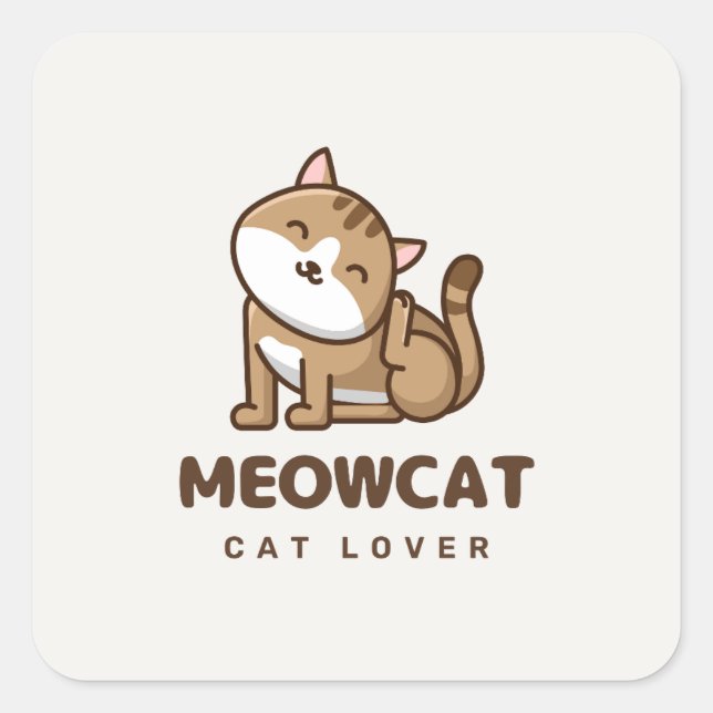 Aesthetic Cat Lover Sticker | cat dad | pet parent (Front)
