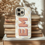 Aesthetic chequerboard Trendy Monogram iPhone 16 Pro Max Case<br><div class="desc">Introducing the iPhone 16 Pro Max Case with a stylish, aesthetic chequerboard pattern that elevates your phone's look. This premium case is personalised with two trendy initials—perfect for showcasing your first and last name in a modern, sleek design. The chequerboard pattern adds a touch of boldness, making your device stand...</div>