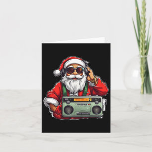 Aesthetic Christmas 90's Hip Hop Radio Santa Boomb Card