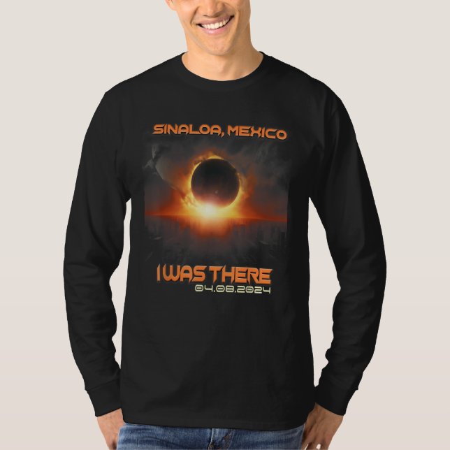 Aesthetic Cityscape Total Solar Eclipse 2024 Sinal T-Shirt (Front)