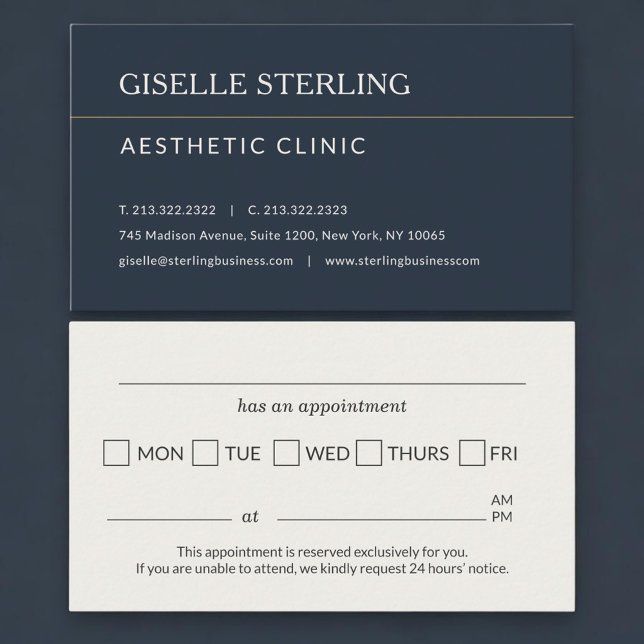 Aesthetic Clinic Office Appointment Reminder Card (Creator Uploaded)