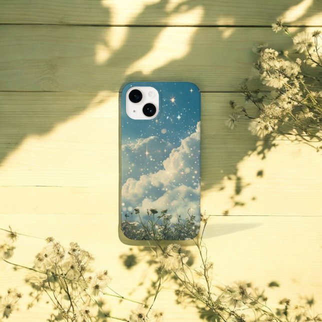Aesthetic Cloudy Daisy Flowers Dream Floral Design Case-Mate iPhone Case (Creator Uploaded)
