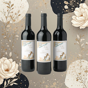 aesthetic coastal cowgirl bachelorette weekend  wine label