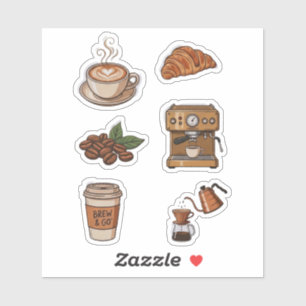 Aesthetic Coffee Shop Sticker Pack