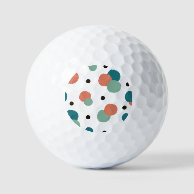 Aesthetic Colourful Dots Golf Balls (Front)