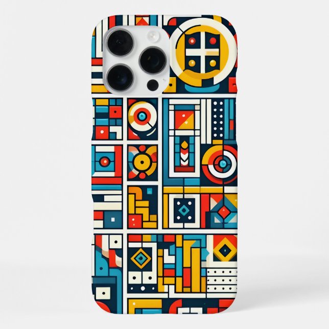 Aesthetic Colourful Geometric Pattern iPhone Case (Back)