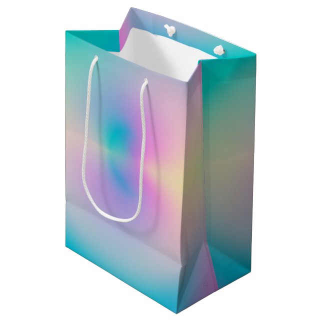 Aesthetic Colourful Positive Aura Gradient Medium Gift Bag (Front Angled)