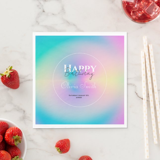 Aesthetic Colourful Positive Aura Gradient Napkin (Insitu)