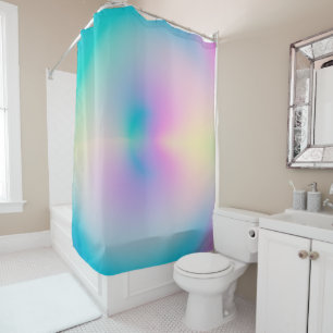 Aesthetic Colourful Positive Aura Gradient Shower Curtain