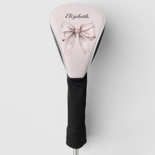 Aesthetic coquette pink bow Personalised Name Golf Head Cover