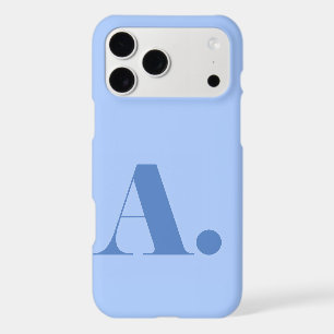 Aesthetic Cornflower Blue Minimalist Initial Lette