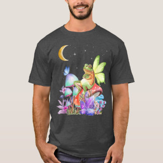 Aesthetic Cottagecore Frog Mushroom Moon Fairycore T-Shirt