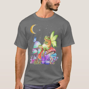 Aesthetic Cottagecore Frog Mushroom Moon Fairycore T-Shirt