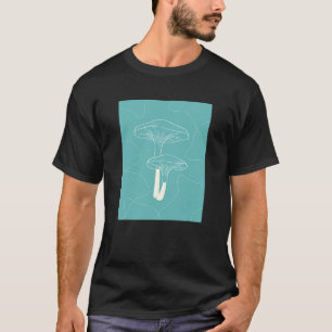 Aesthetic Cottagecore Minimalist Mushroom Garden T T-Shirt