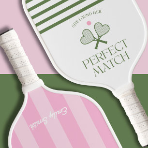 Aesthetic Country Club Perfect Match Bridal Shower Pickleball Paddle