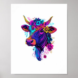 Aesthetic Cow Graphic Cute Cow Women Girls _1 Poster