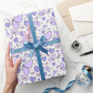 "Aesthetic Cute Butterfly Hand Drawn Design" Wrapping Paper