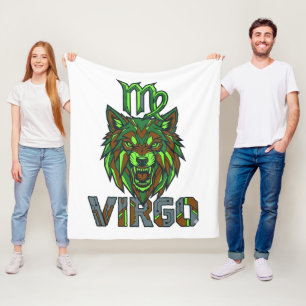 Aesthetic Cyberpunk Techwear Virgo Zodiac Fleece Blanket