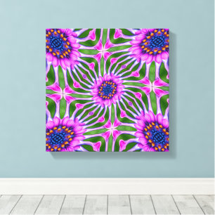 Aesthetic Daisy Pattern Canvas Print