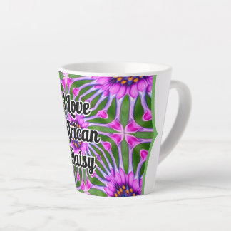 Aesthetic Daisy Pattern Latte Mug