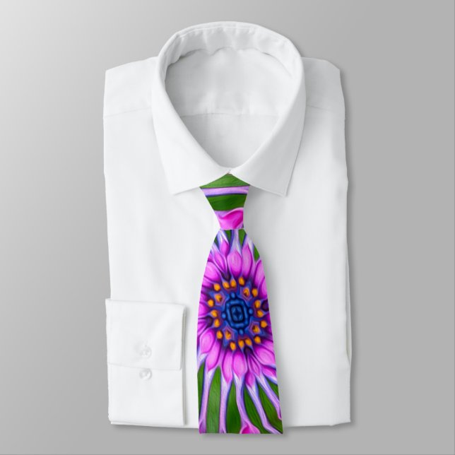 Aesthetic Daisy Pattern Tie (Tied)