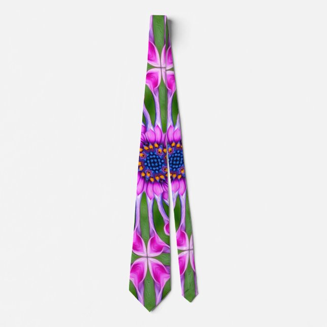 Aesthetic Daisy Pattern Tie (Front)