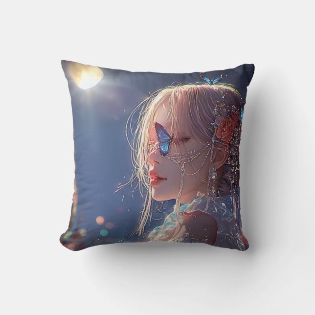 Aesthetic / Dark Fantasy Girl Cushion (Front)