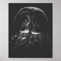 aesthetic dark owl bird abstract line art