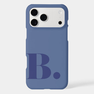 Aesthetic Denim Blue Minimalist Initial Letter B