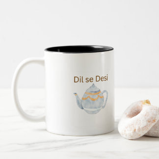 Aesthetic Dil Se Desi Chai Lover Two Tone Mug