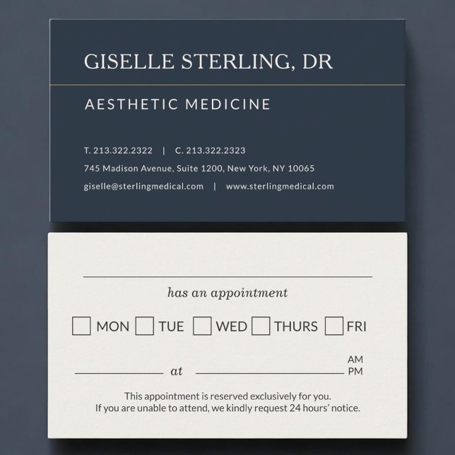 Aesthetic Doctor Office Appointment Reminder Card (Creator Uploaded)